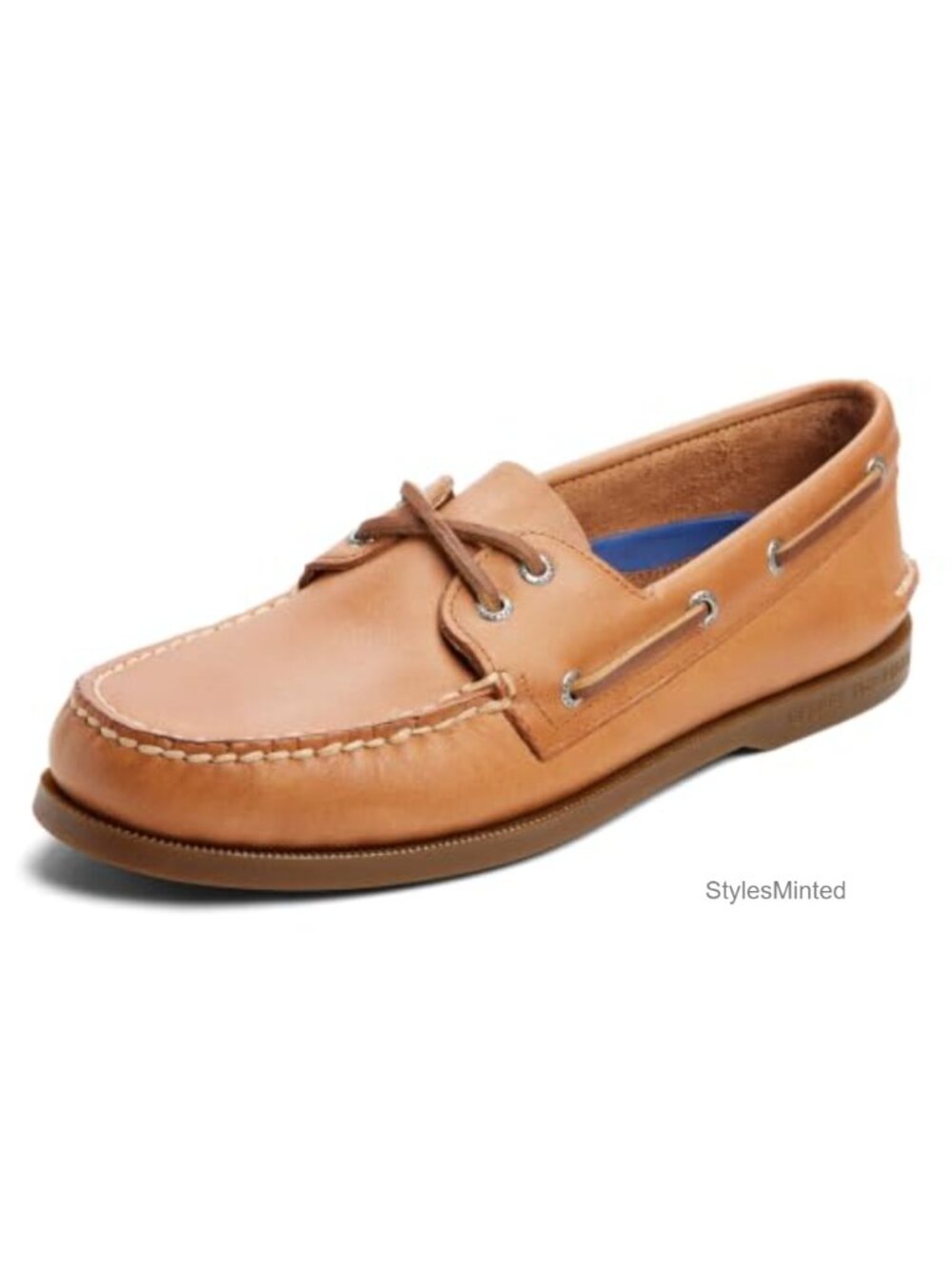 Men's Leather Boat Shoes OrthoLite Insole Rubber Outsole Lace Up Casual